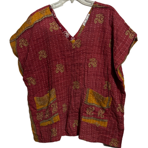 Reversible Kantha Top with Pockets